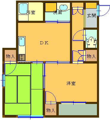 グリーンハイツ江陽の間取り