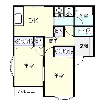 スカイハイツソメヤＤ棟の間取り