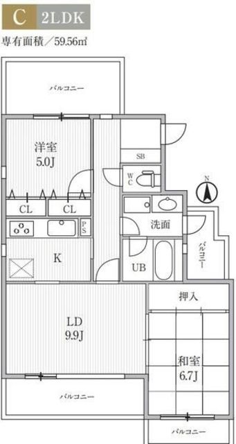 Ｔ’ｓ　ｇａｒｄｅｎ鷺ノ宮の間取り