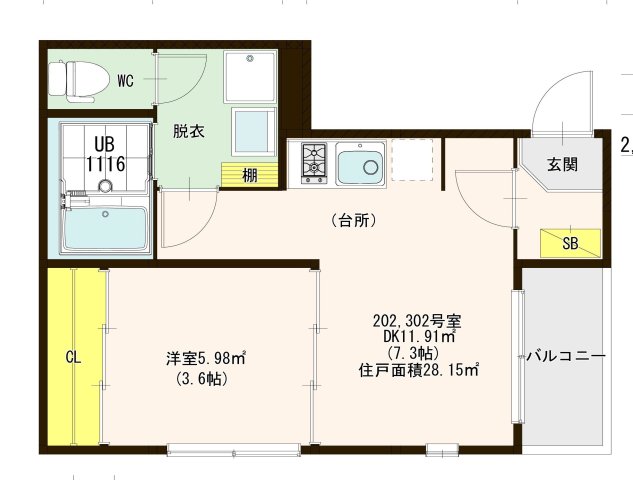 ラフィーネ奥本町の間取り