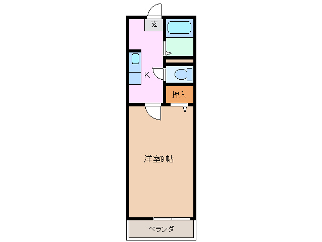 津市末広町のアパートの間取り