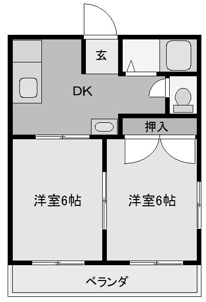 伊勢崎市上諏訪町のアパートの間取り