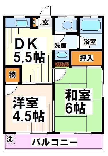 府中市白糸台のマンションの間取り