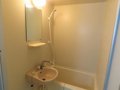 バス・シャワールーム　洗面台とユニット式のお風呂です