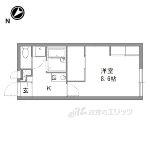 枚方市堂山のアパートの間取り