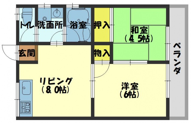 まるきハイツ太秦の間取り