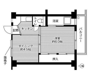 倉敷市福田町浦田のマンションの間取り