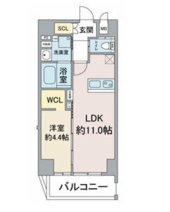 名古屋市瑞穂区彌富通のマンションの間取り