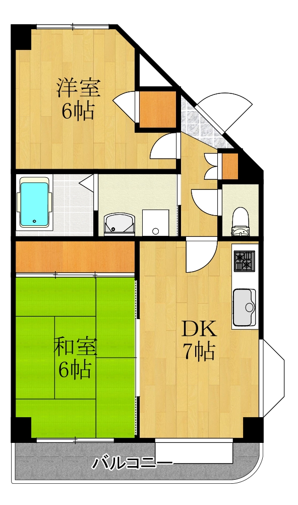 川崎市中原区下沼部のマンションの間取り