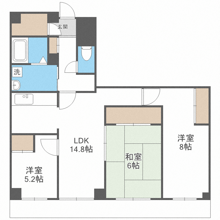 メビウス宮の沢の間取り