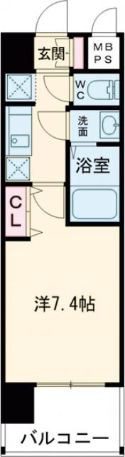 東大阪市荒本北のマンションの間取り