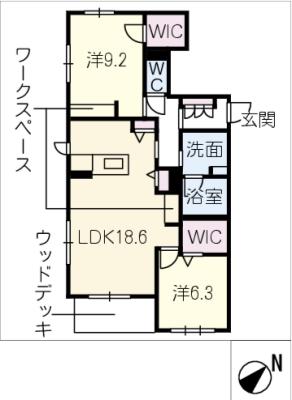 シャーメゾン川名の間取り