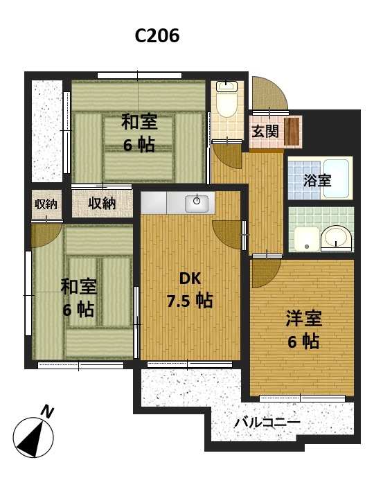 メゾン千咲の間取り