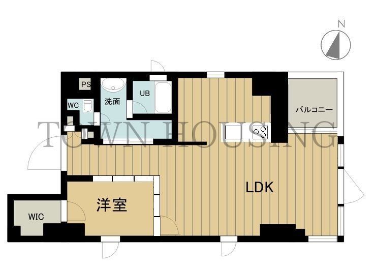 港区赤坂のマンションの間取り