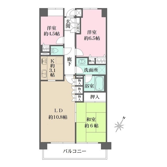 藤和シティホームズ大倉山東の間取り