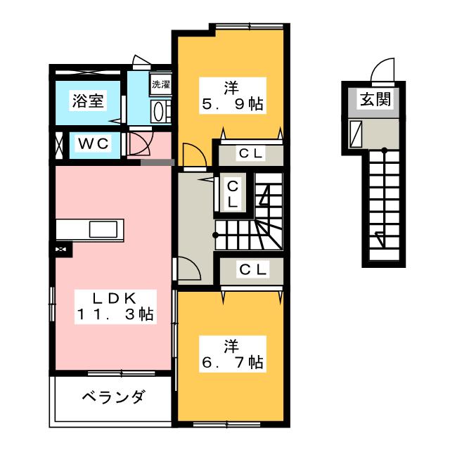 マジェスティー　IIの間取り