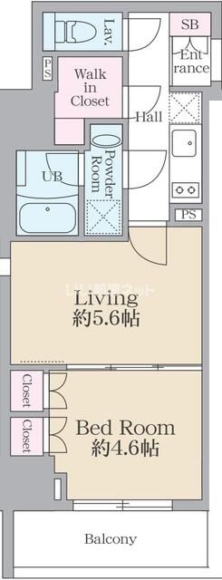 渋谷区千駄ヶ谷のマンションの間取り