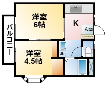 いすみ市岬町和泉のアパートの間取り