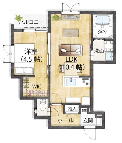 摂津市千里丘のアパートの間取り