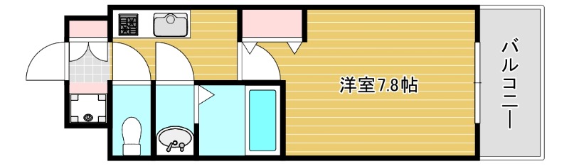 東大阪市荒本北のマンションの間取り