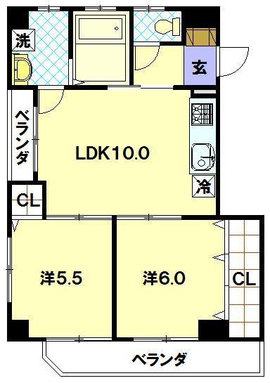 清水ハイツの間取り