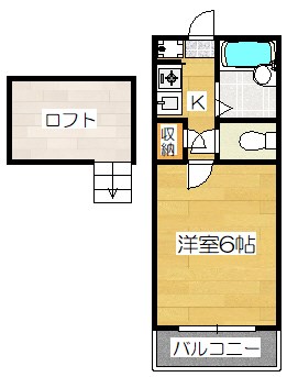 太宰府市石坂のアパートの間取り