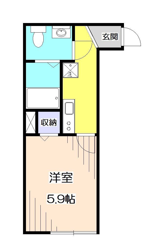 【狭山市新狭山のアパートの間取り】