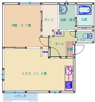 フレグランス清流 　Ｂ棟の間取り