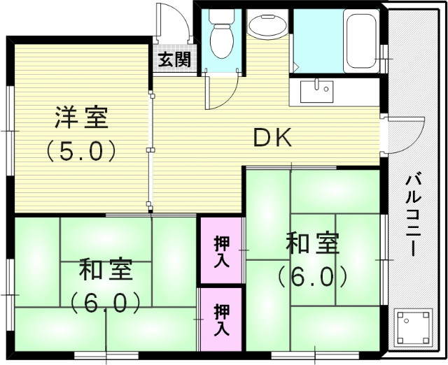 京屋マンションの間取り