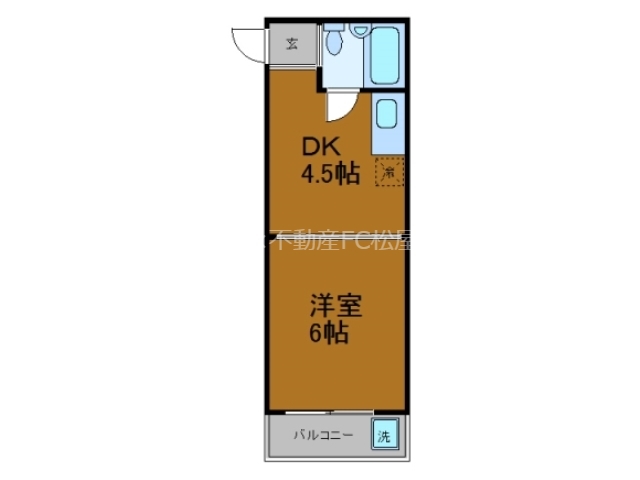 大阪市天王寺区城南寺町のマンションの間取り