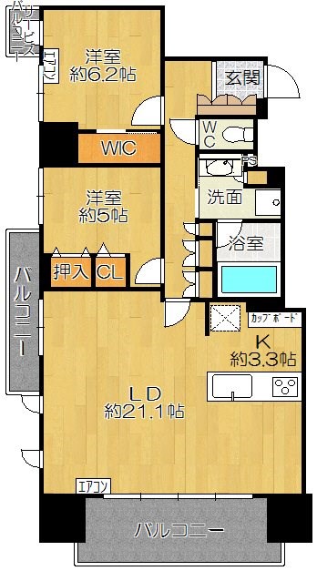 ココラハウス駅前大通三丁目の間取り