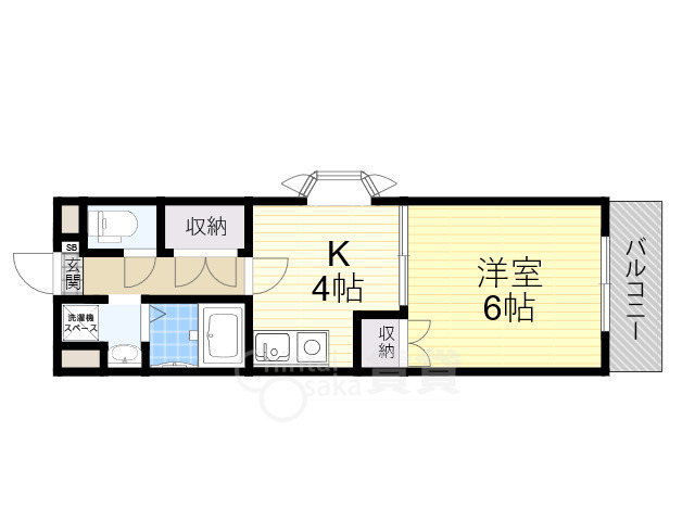 豊中市稲津町のマンションの間取り