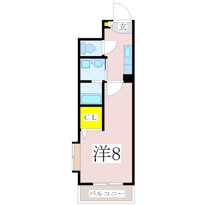 鹿児島市宇宿のマンションの間取り