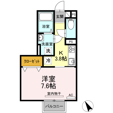 カレッジタウン　Ｃ・Ｄ棟　Ｃ棟の間取り