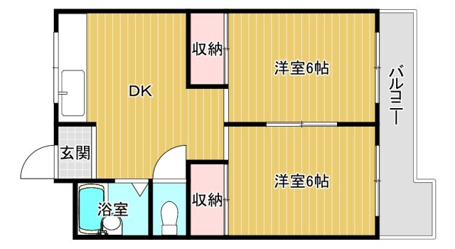 大阪市住吉区苅田のマンションの間取り