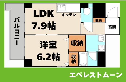 名古屋市中村区烏森町のマンションの間取り