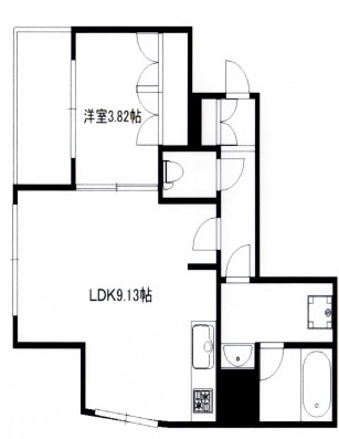 中央区日本橋中洲のマンションの間取り