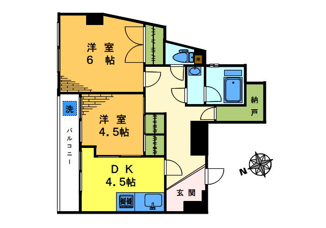 西早稲田マンションの間取り写真