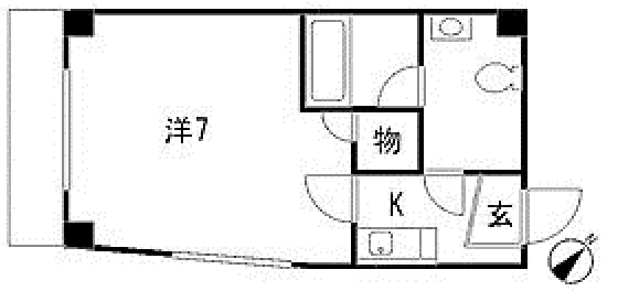 静岡市駿河区小鹿のマンションの間取り