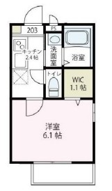 横浜市旭区四季美台のアパートの間取り