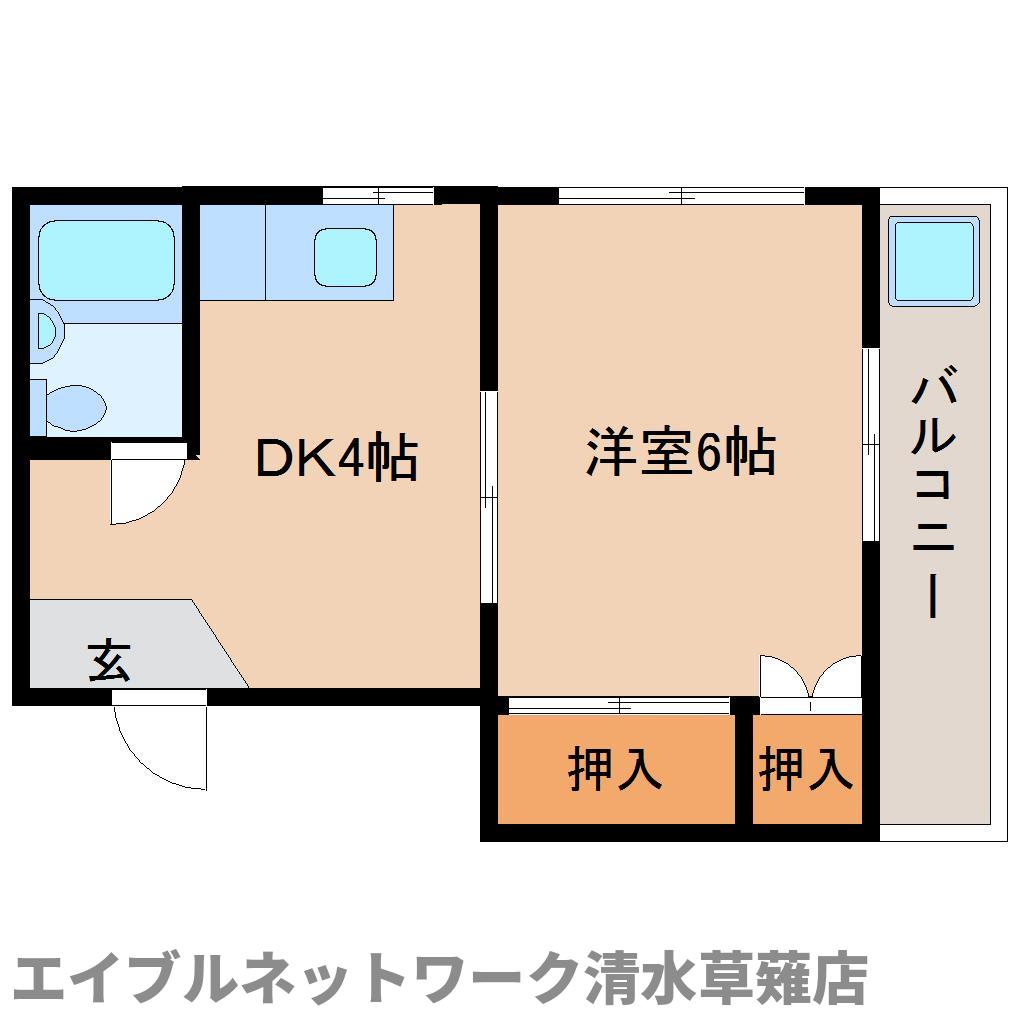 静岡市駿河区国吉田のマンションの間取り