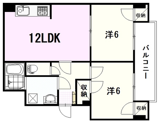 本町マンションの間取り