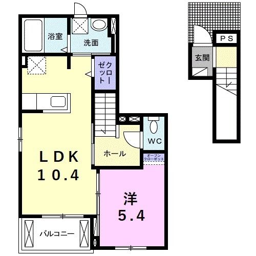 オレンジパークII成岩Ａの間取り