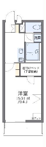 レオパレスラ　グラシューズの間取り