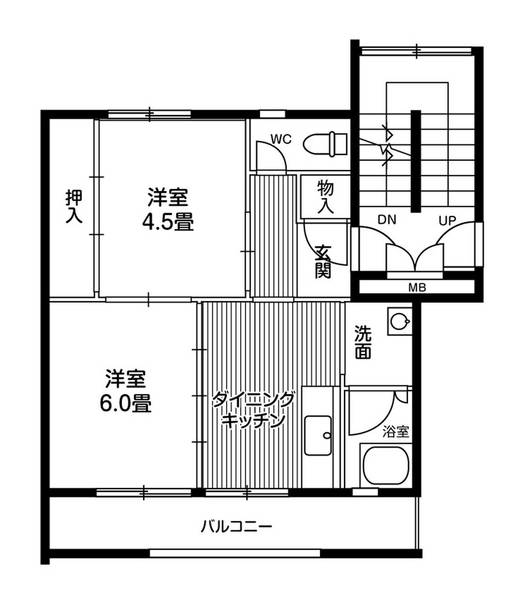 ビレッジハウス仙台鶴ケ谷五丁目8号棟の間取り