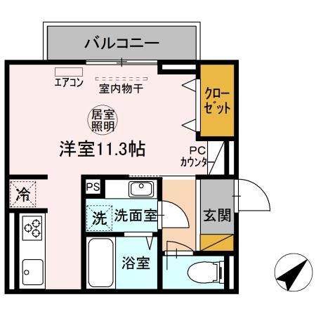 木更津市中島のアパートの間取り