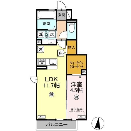 仮）D-room横手3丁目　A棟の間取り