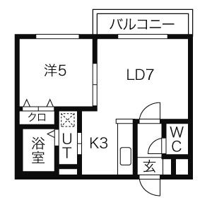 札幌市中央区北十二条西のマンションの間取り