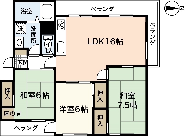 ウイング海老園の間取り