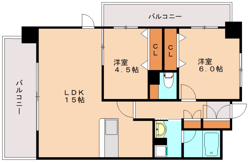 糸島市伊都の杜のマンションの間取り